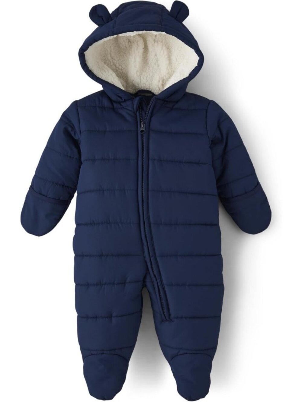 Cozy Unisex Baby Fleece Hoodie Snowsuit - Zip Front Bunting for Newborns